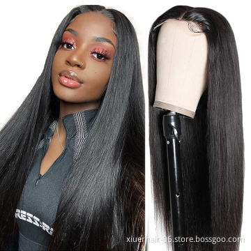 4*4 Human Lace Closure Wig Brazilian Virgin Human Hair Lace Wigs With baby Hair Silky Straight